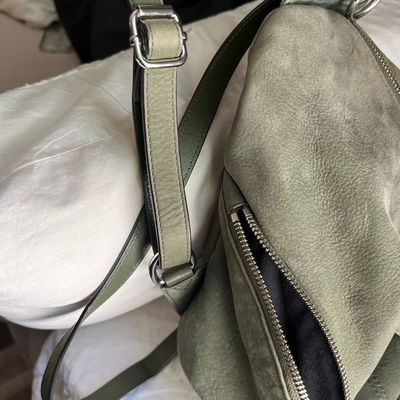 Rebecca Minkoff Back Pack army green suede and leather - Picture 8 of 8